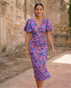 CAMILLA | VESTIDO PRIMAVERA MANGAS ABULLONADAS