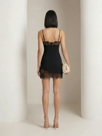 MARIETTA NOIR | MINI VESTIDO DE ENCAJE