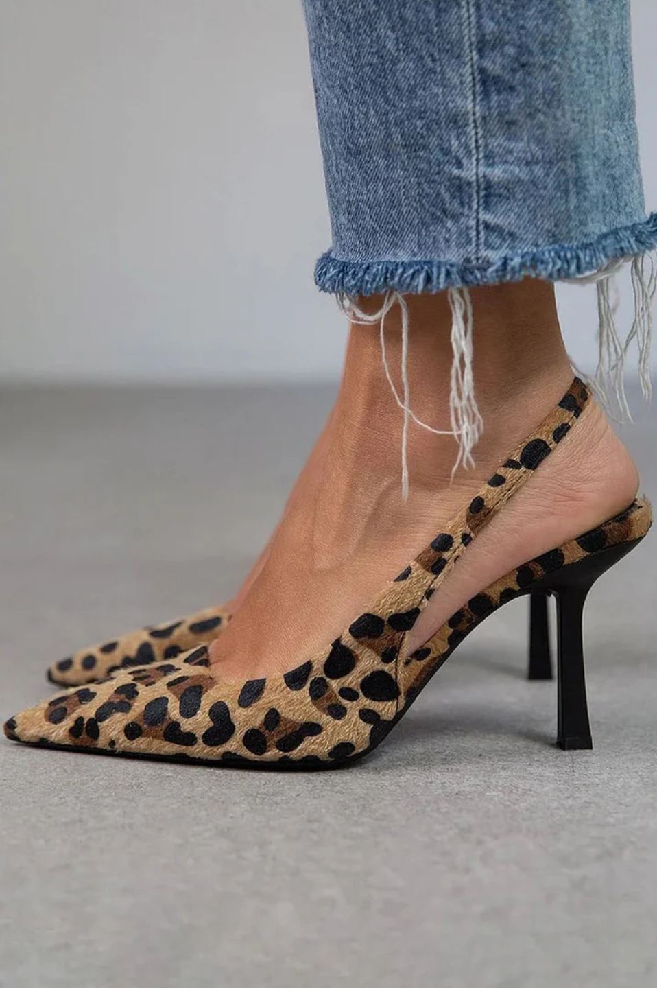 KAIA™ | TACONES BAJOS D'Orsay LEOPARDO