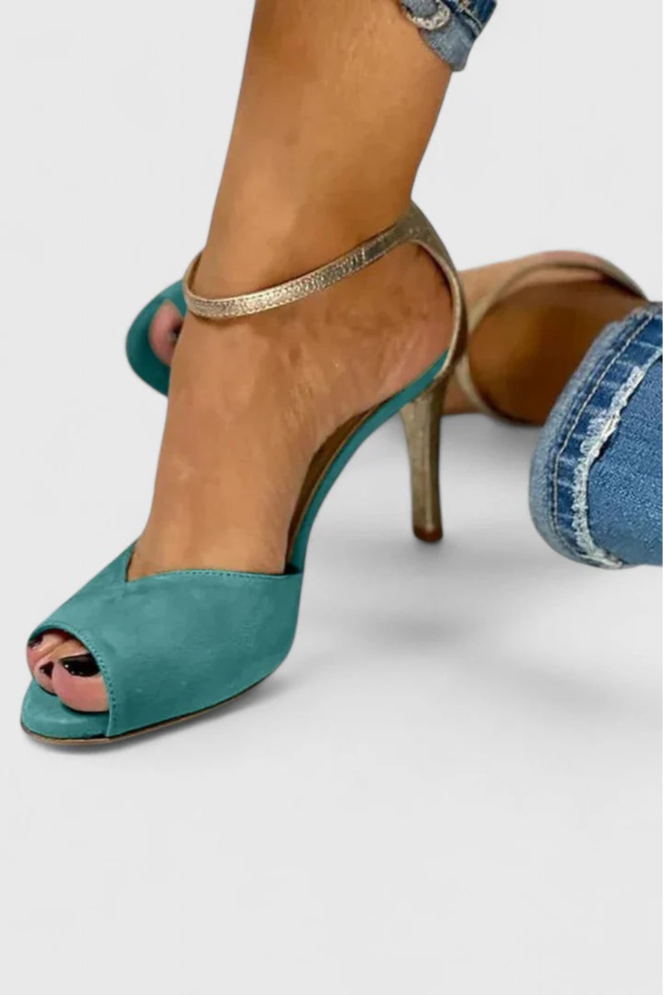 REINA™ | TACONES CHIC VERDE AGUA