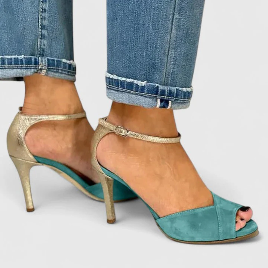 REINA™ | TACONES CHIC VERDE AGUA