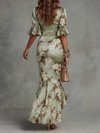 CINDERELLA | VESTIDO LARGO ESTAMPADO FLORAL