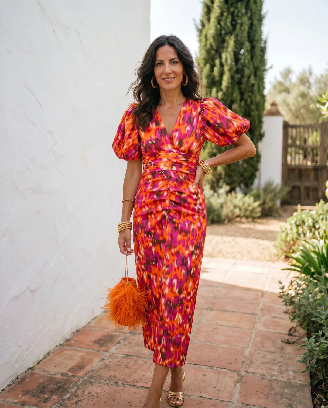 CAMILLA | VESTIDO PRIMAVERA MANGAS ABULLONADAS