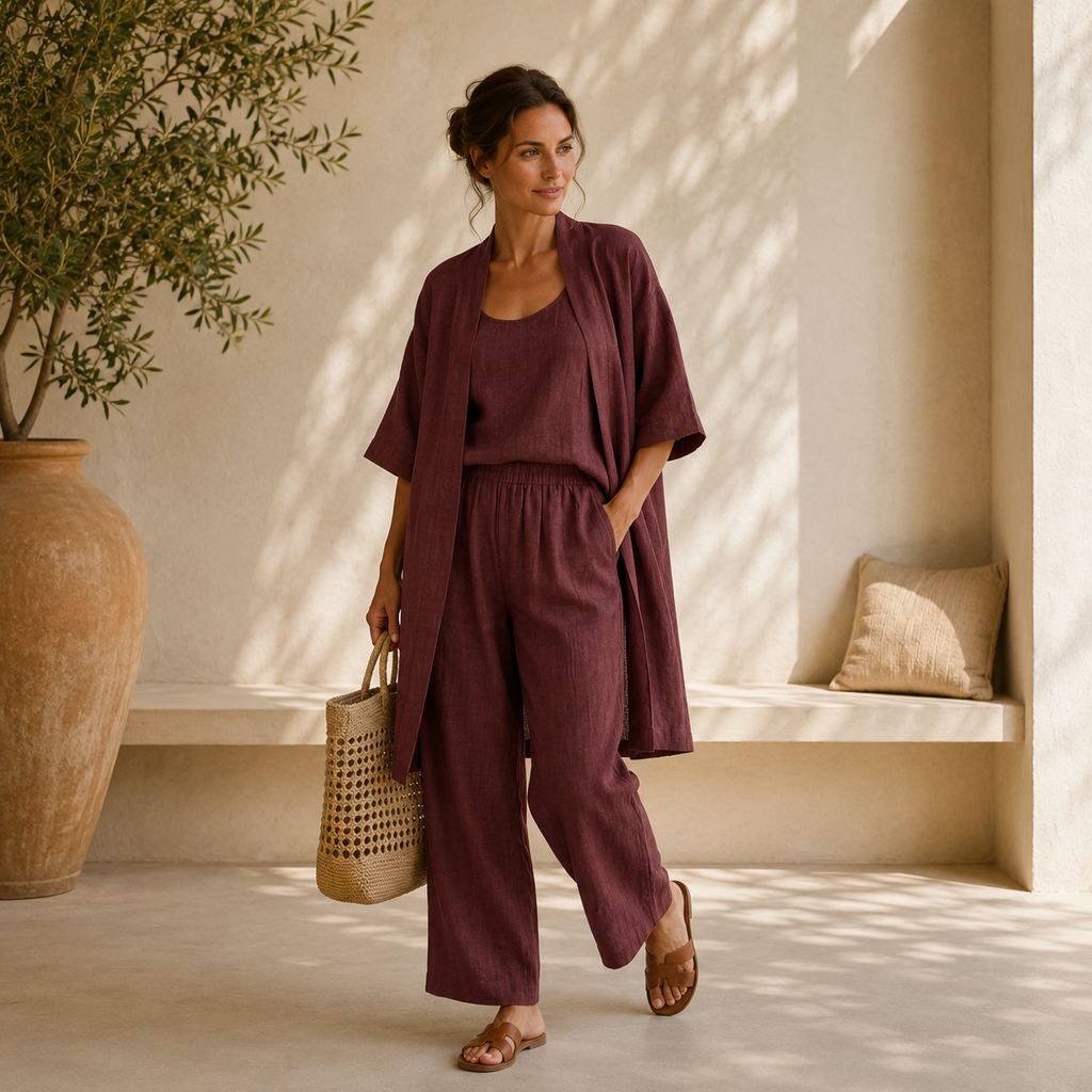ISABELA™ | CONJUNTO DE LINO PREMIUM 3 PIEZAS