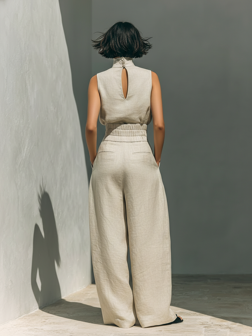 VENACIA™ | CONJUNTO MINIMALISTA TOP Y PANTALÓN ANCHO