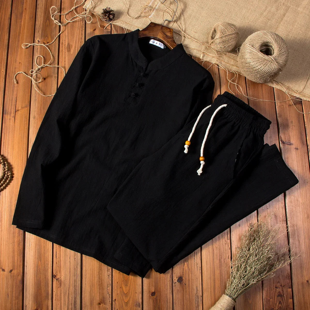 COASTLINE | CONJUNTO ESTILO CHINO DE LINO