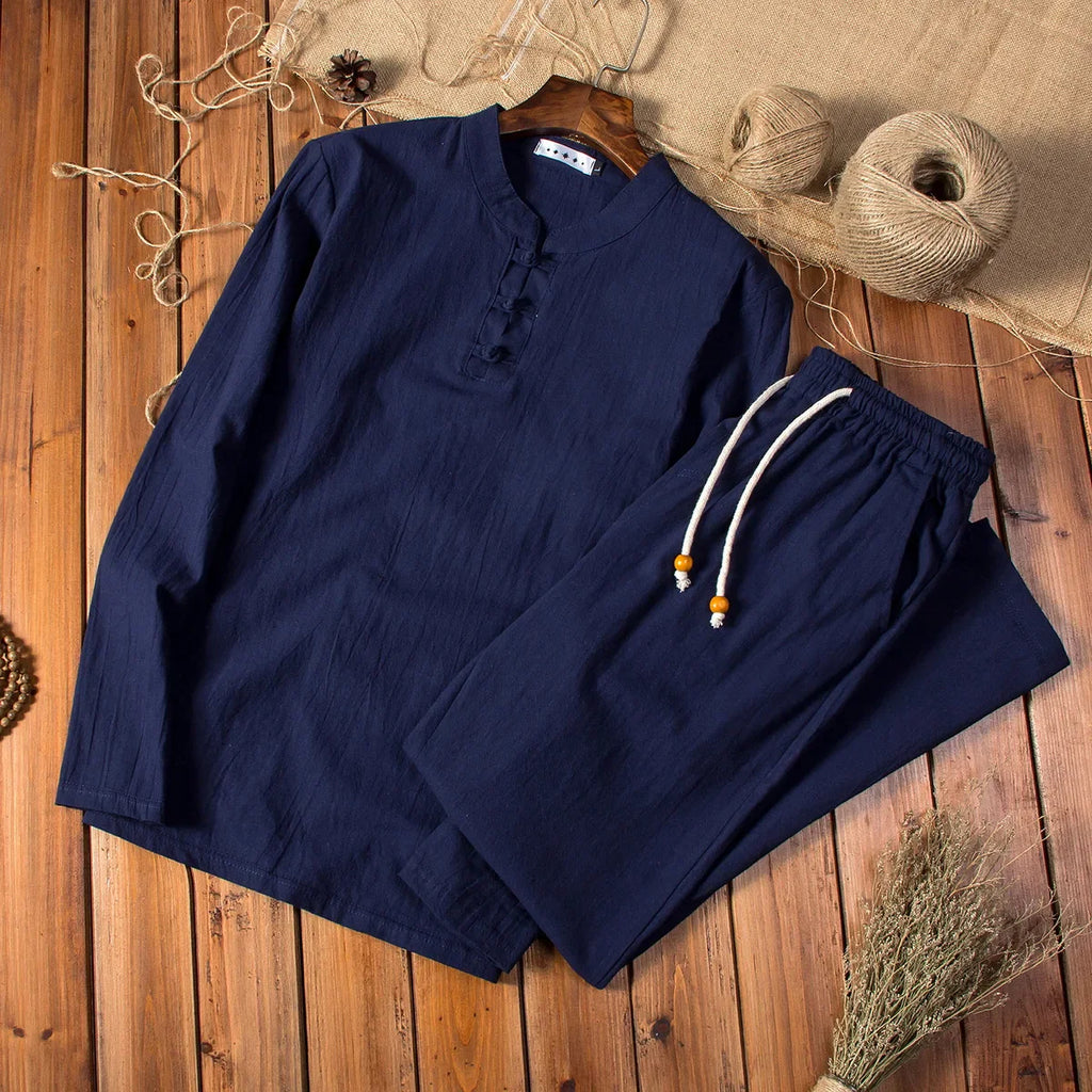 COASTLINE | CONJUNTO ESTILO CHINO DE LINO