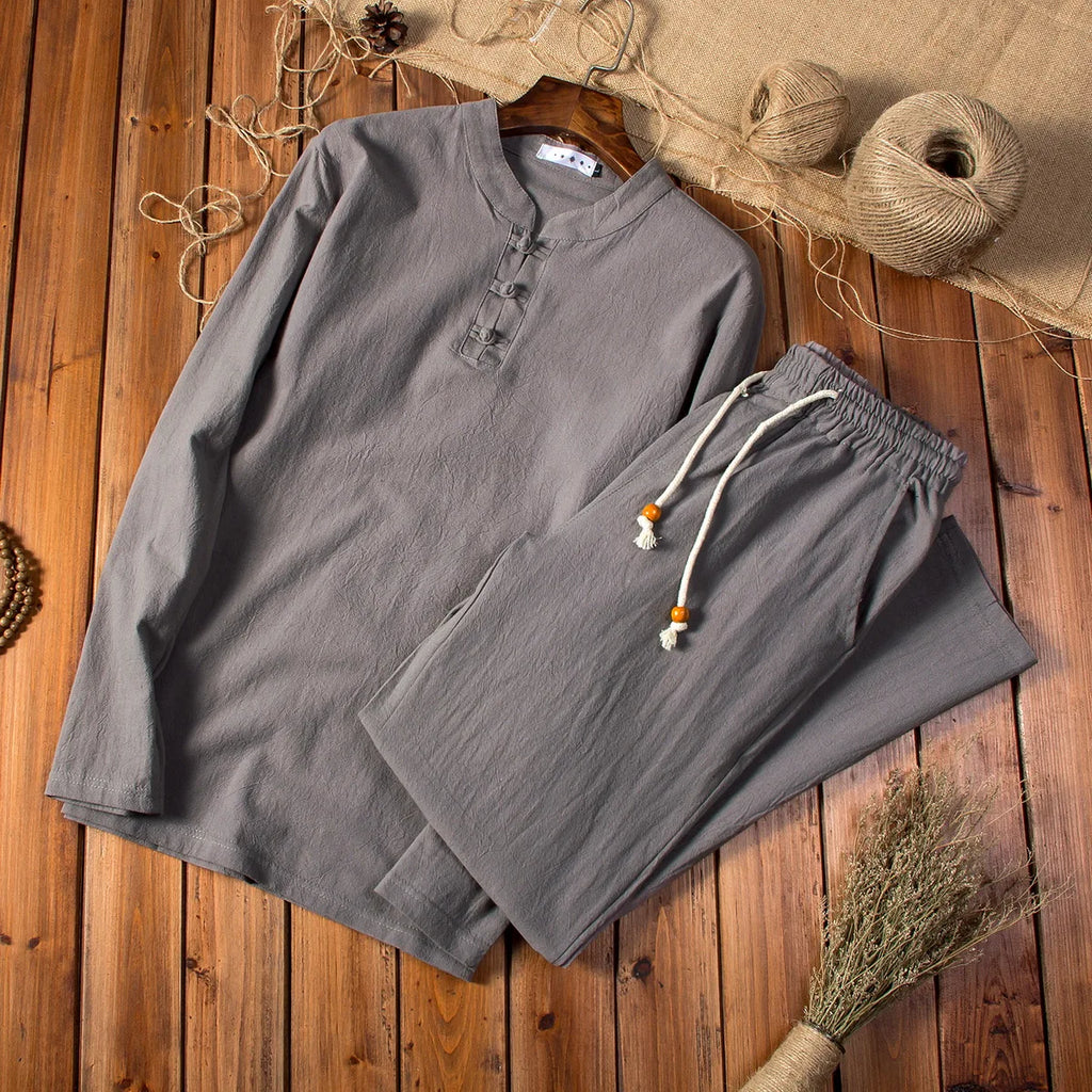 COASTLINE | CONJUNTO ESTILO CHINO DE LINO