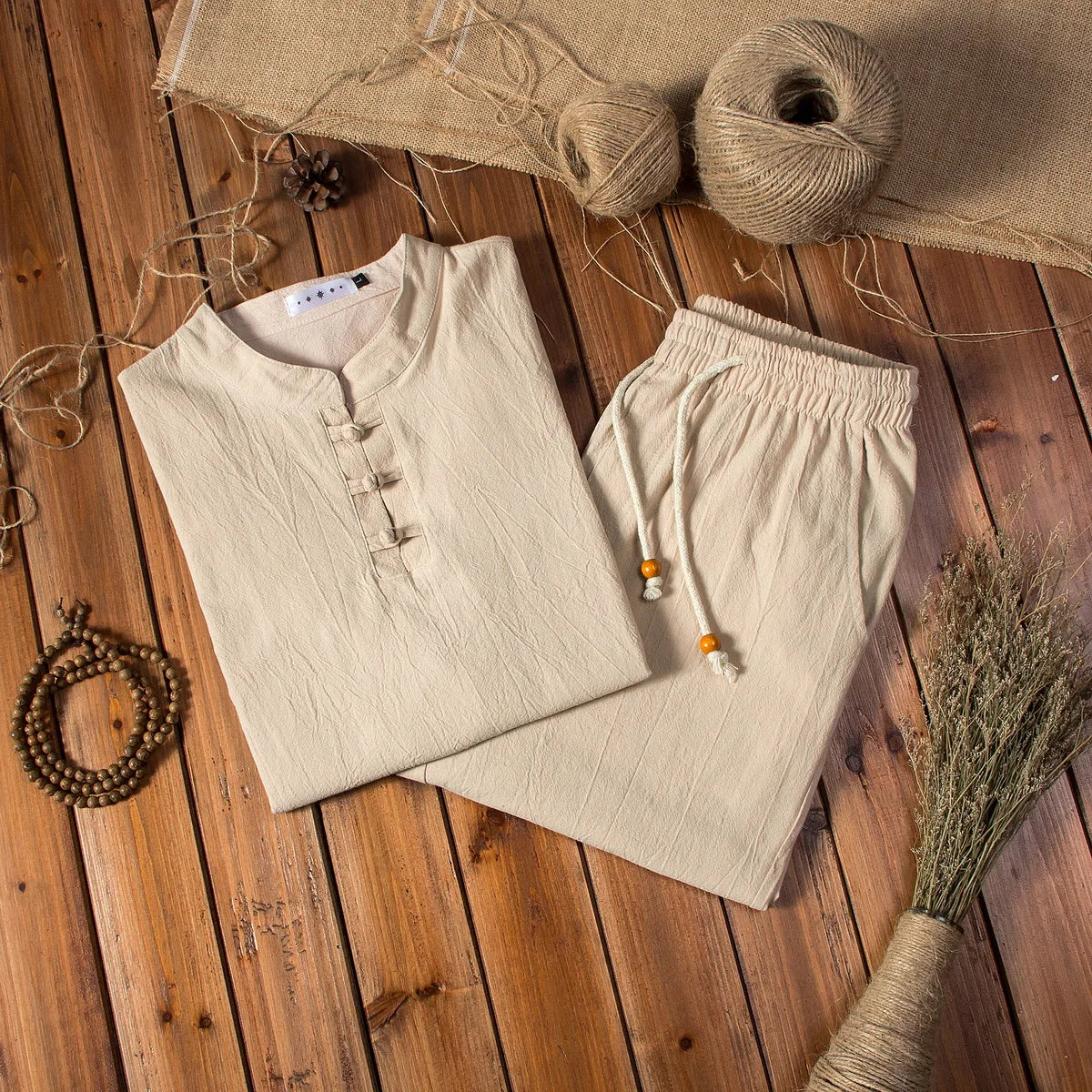 COASTLINE | CONJUNTO ESTILO CHINO DE LINO