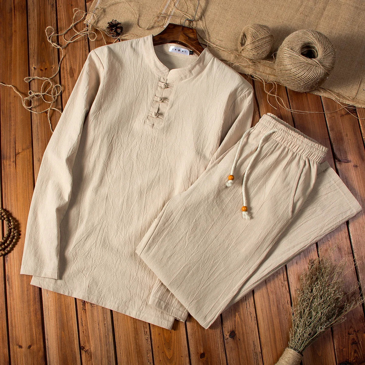 COASTLINE | CONJUNTO ESTILO CHINO DE LINO
