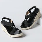 AROA | SANDALIAS DE CUÑA CON TRENZADO ARTESANAL