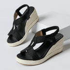 AROA | SANDALIAS DE CUÑA CON TRENZADO ARTESANAL
