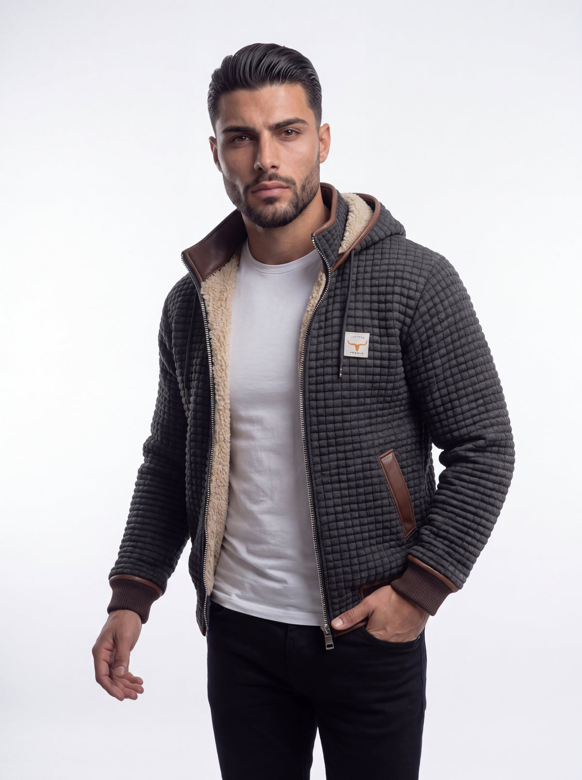 HONEIST | CHAQUETA BORREGO CON CAPUCHA
