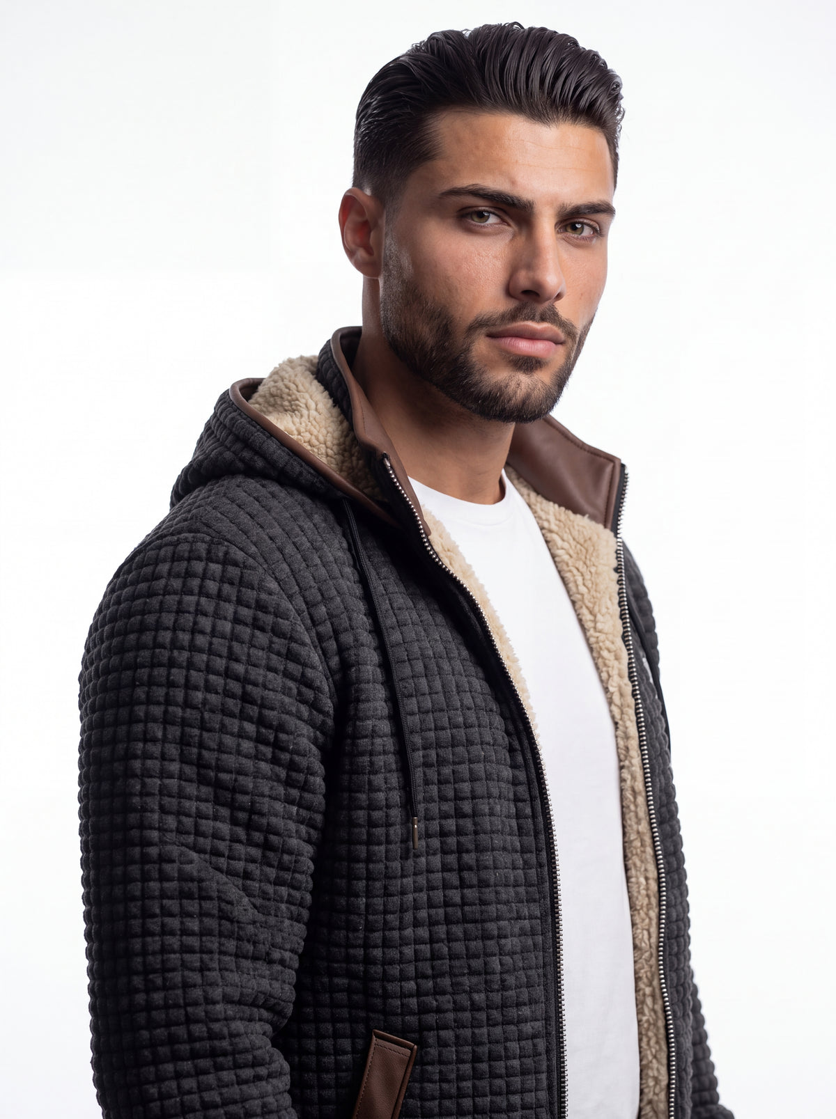 HONEIST | CHAQUETA BORREGO CON CAPUCHA
