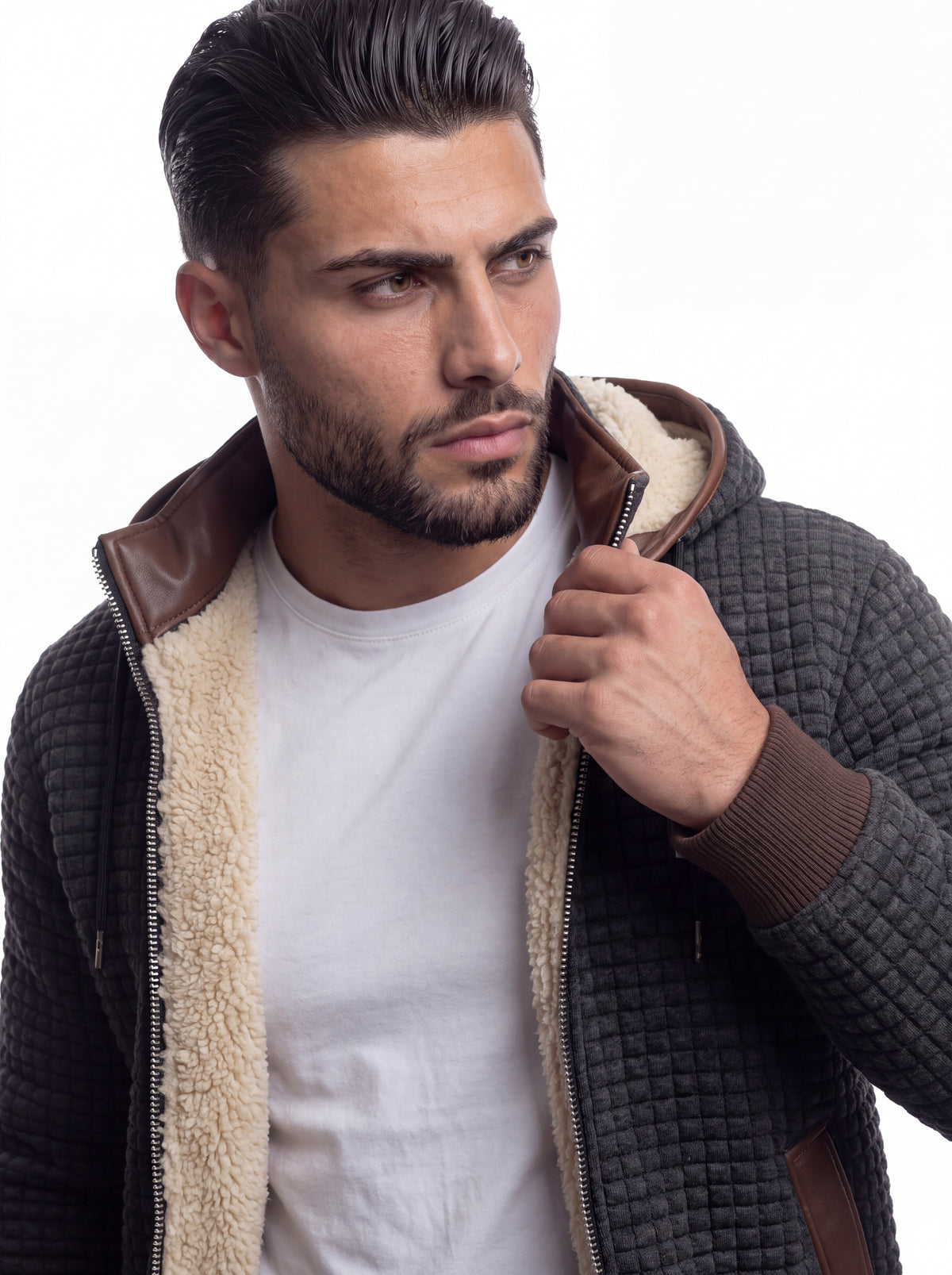 HONEIST | CHAQUETA BORREGO CON CAPUCHA
