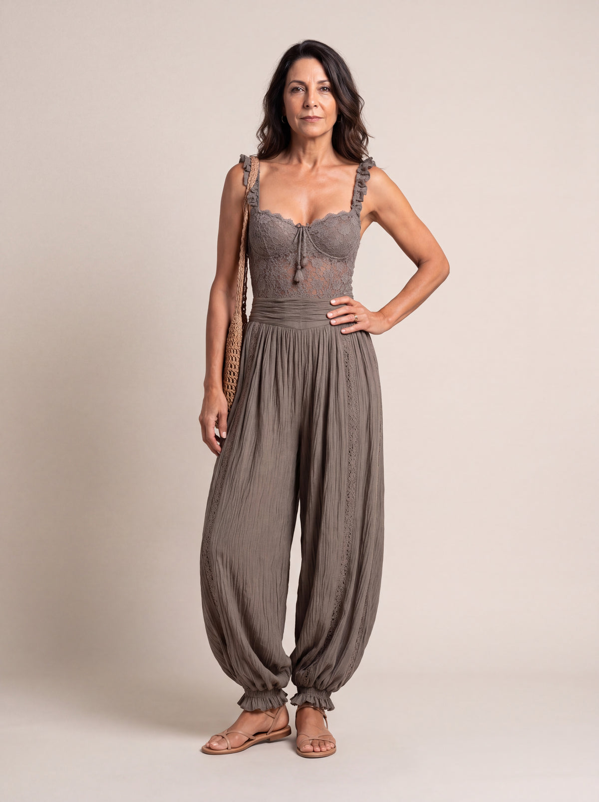 NIEVES | CONJUNTO DE BANDEAU DE ENCAJE