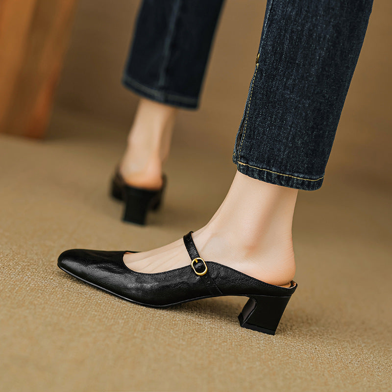 Vian | Mules de Piel Genuina