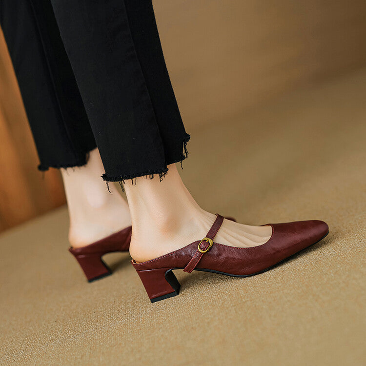 Vian | Mules de Piel Genuina