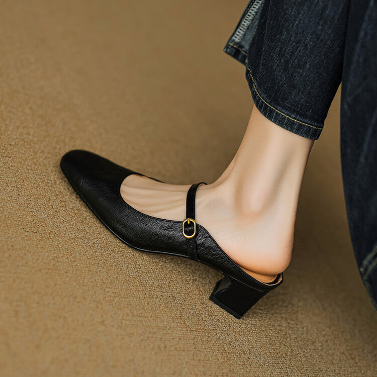 Vian | Mules de Piel Genuina