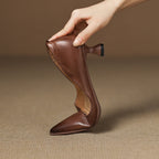 CALENNE | ZAPATOS DE TACÓN BAJO DE PIEL