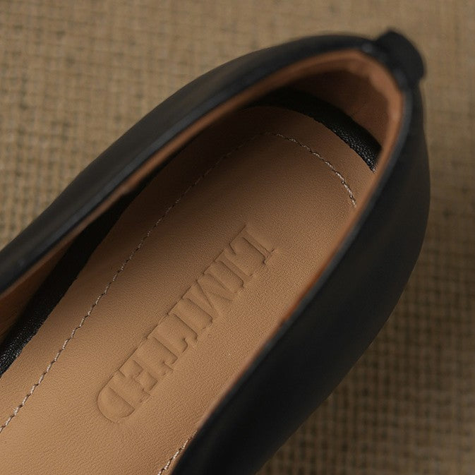CALENNE | ZAPATOS DE TACÓN BAJO DE PIEL