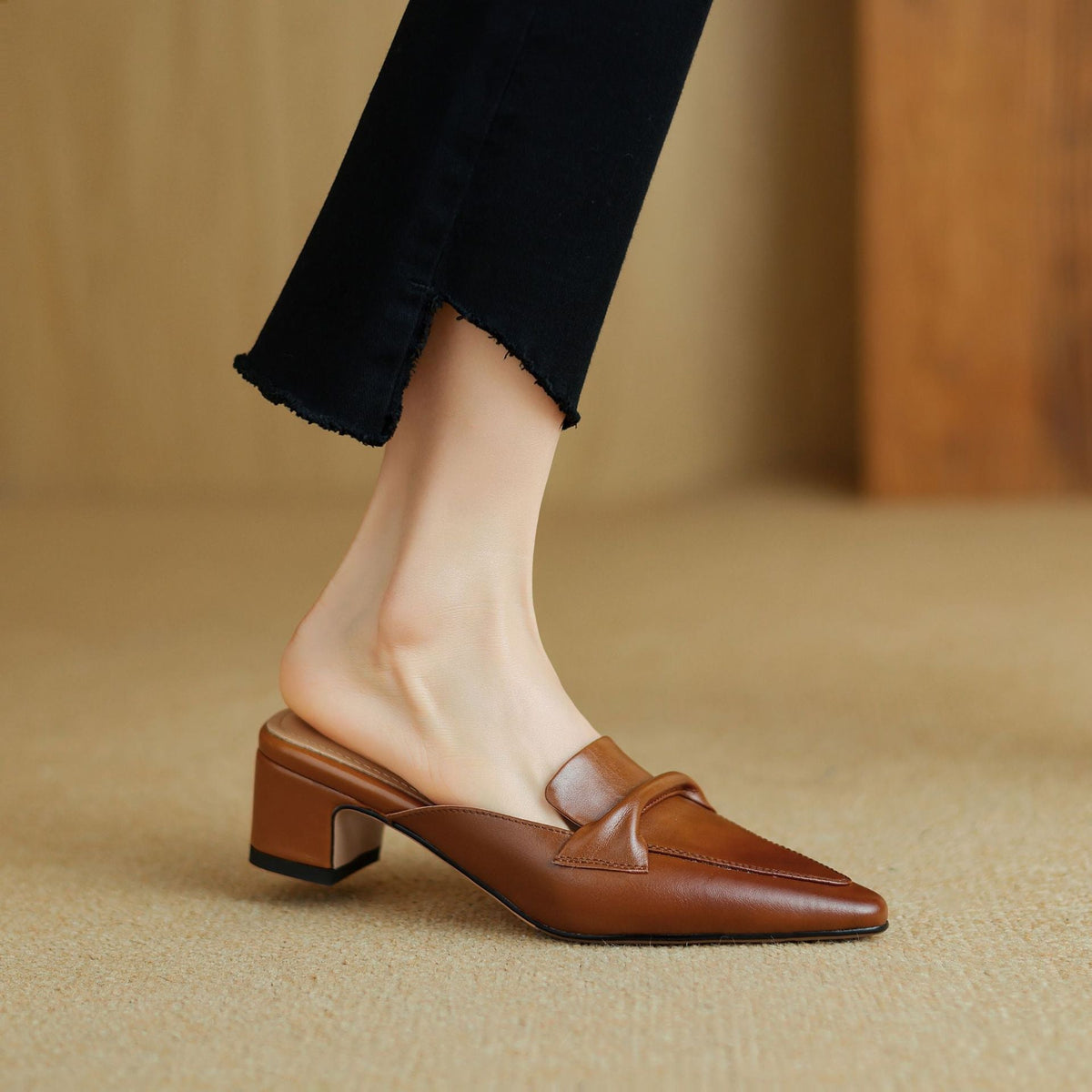 Erlen | Mules de Piel Genuina