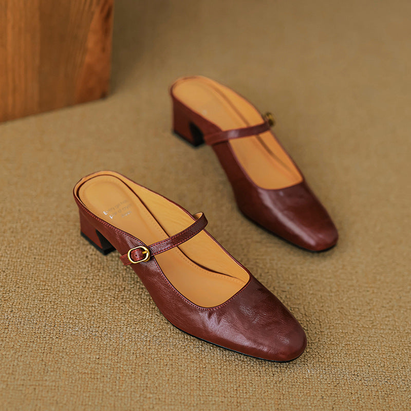 Vian | Mules de Piel Genuina