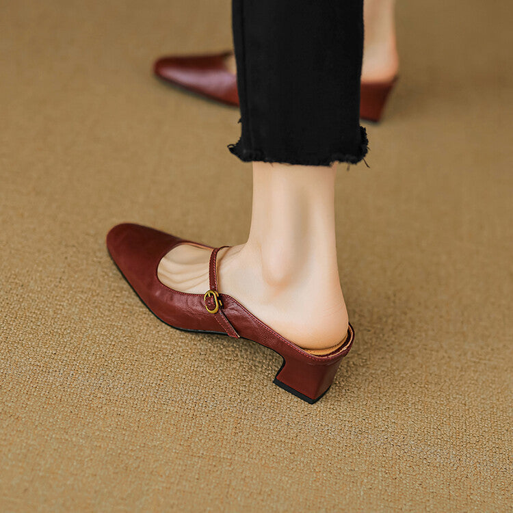 Vian | Mules de Piel Genuina