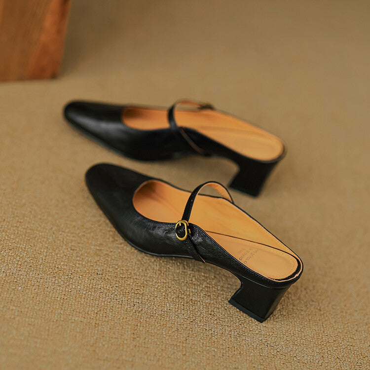 Vian | Mules de Piel Genuina