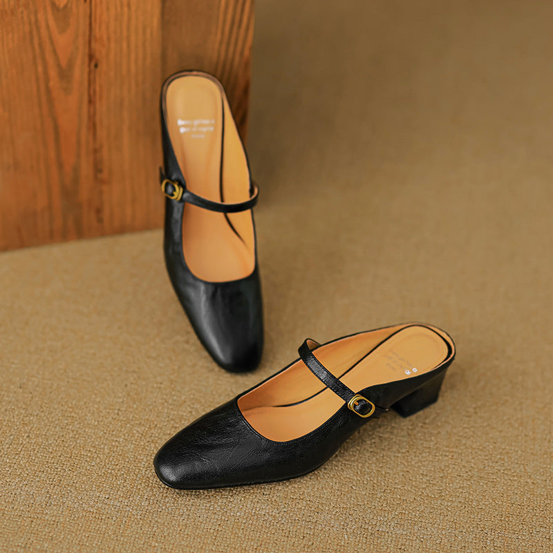 Vian | Mules de Piel Genuina