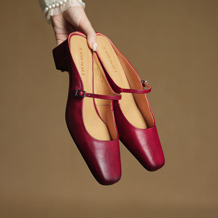 Mules de cuero genuino Esmer