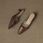 Mire Genuine Leather Mules