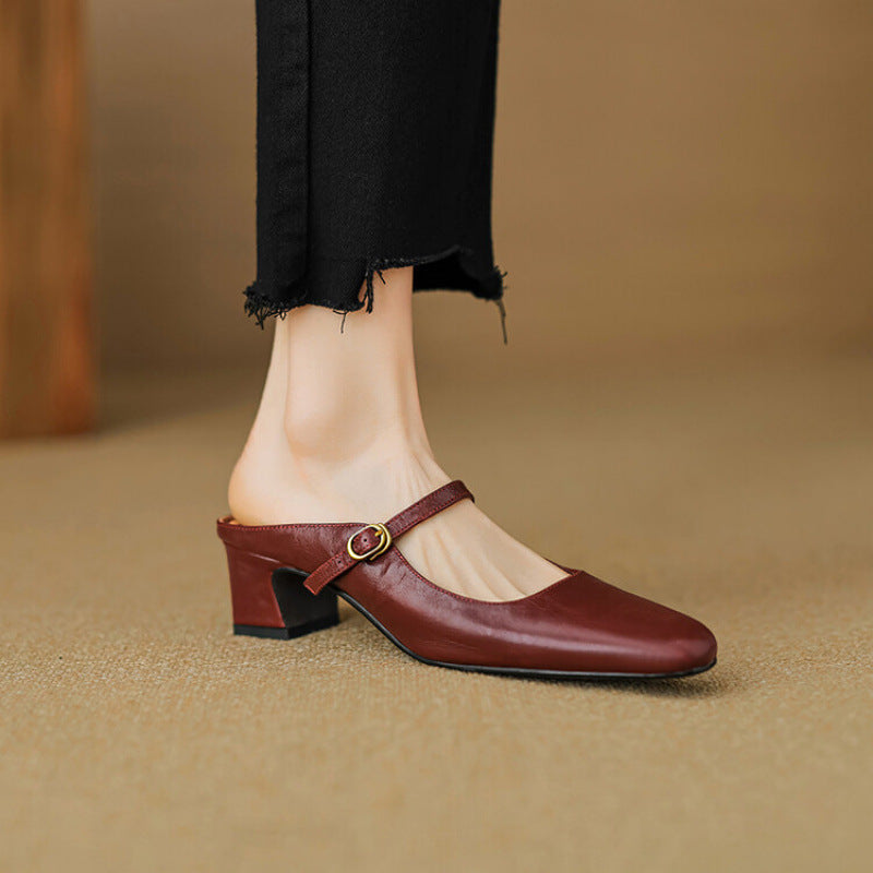 Vian | Mules de Piel Genuina
