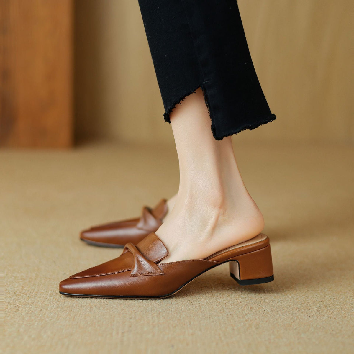 Erlen | Mules de Piel Genuina