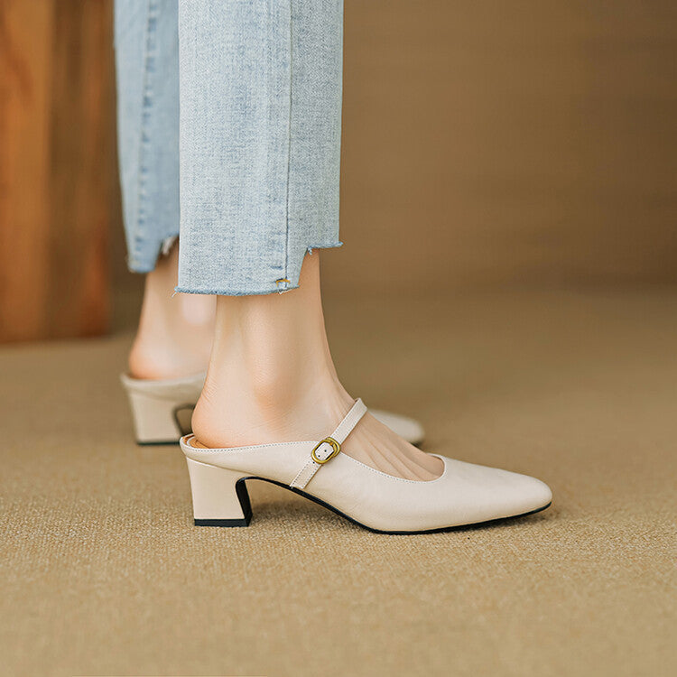 Vian | Mules de Piel Genuina