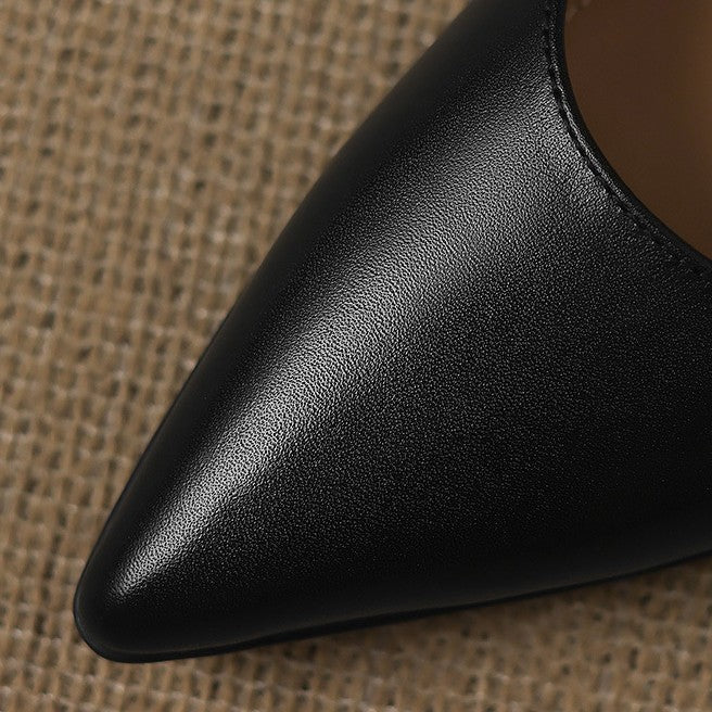 CALENNE | ZAPATOS DE TACÓN BAJO DE PIEL
