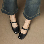 Novie Genuine Leather Mary Jane Mules