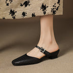 Ovia Genuine Leather Mules