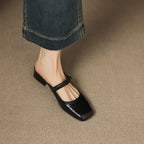 Novie Genuine Leather Mary Jane Mules