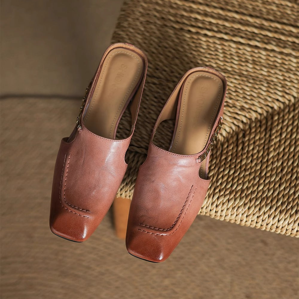 AVELLA | MULES DE CUERO GENUINO