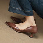CALENNE | ZAPATOS DE TACÓN BAJO DE PIEL