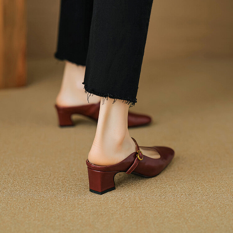 Vian | Mules de Piel Genuina