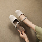 Novie Genuine Leather Mary Jane Mules