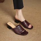Avena Genuine Leather Mules