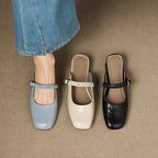 Novie Genuine Leather Mary Jane Mules