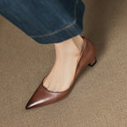 CALENNE | ZAPATOS DE TACÓN BAJO DE PIEL