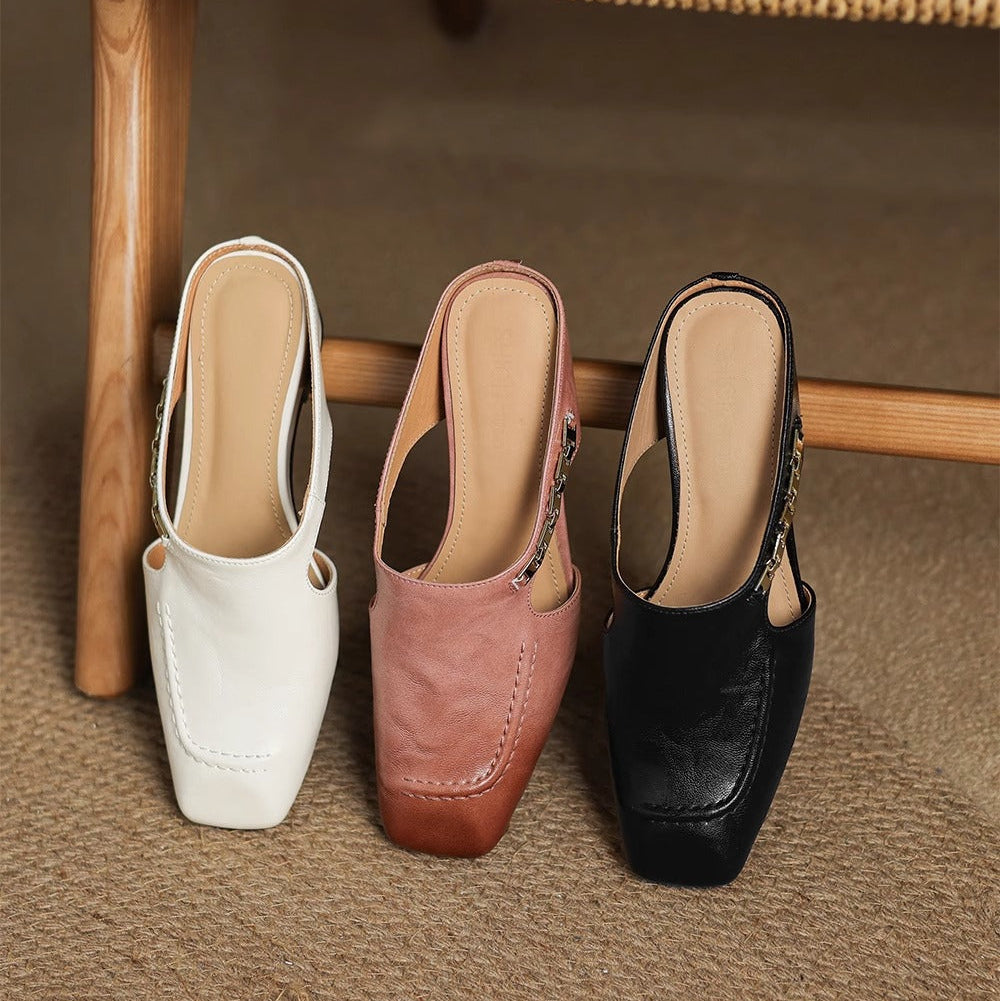 AVELLA | MULES DE CUERO GENUINO