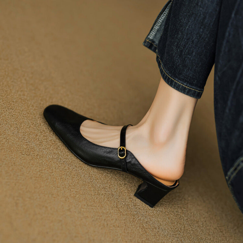 Vian | Mules de Piel Genuina