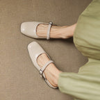 Novie Genuine Leather Mary Jane Mules