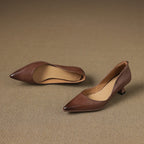 CALENNE | ZAPATOS DE TACÓN BAJO DE PIEL